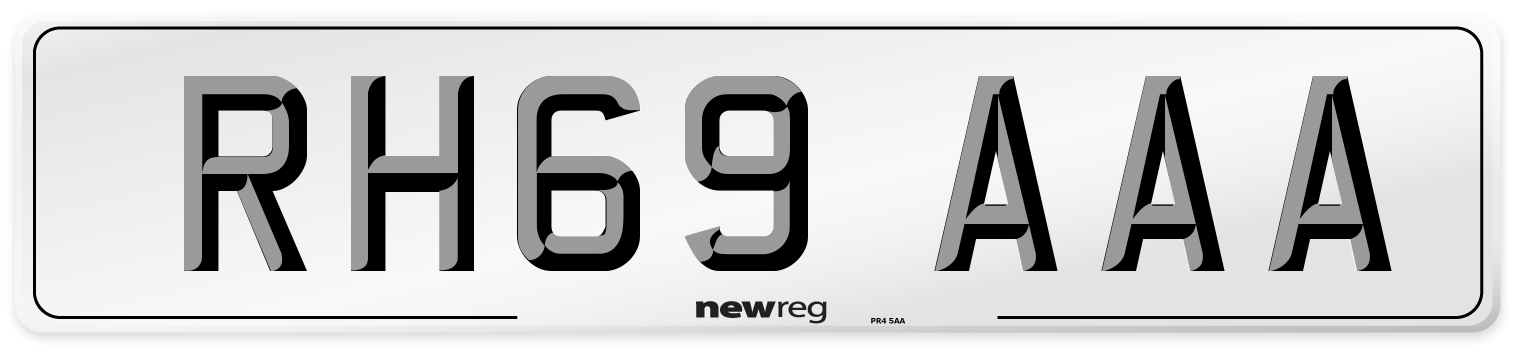RH69 AAA Number Plate from New Reg